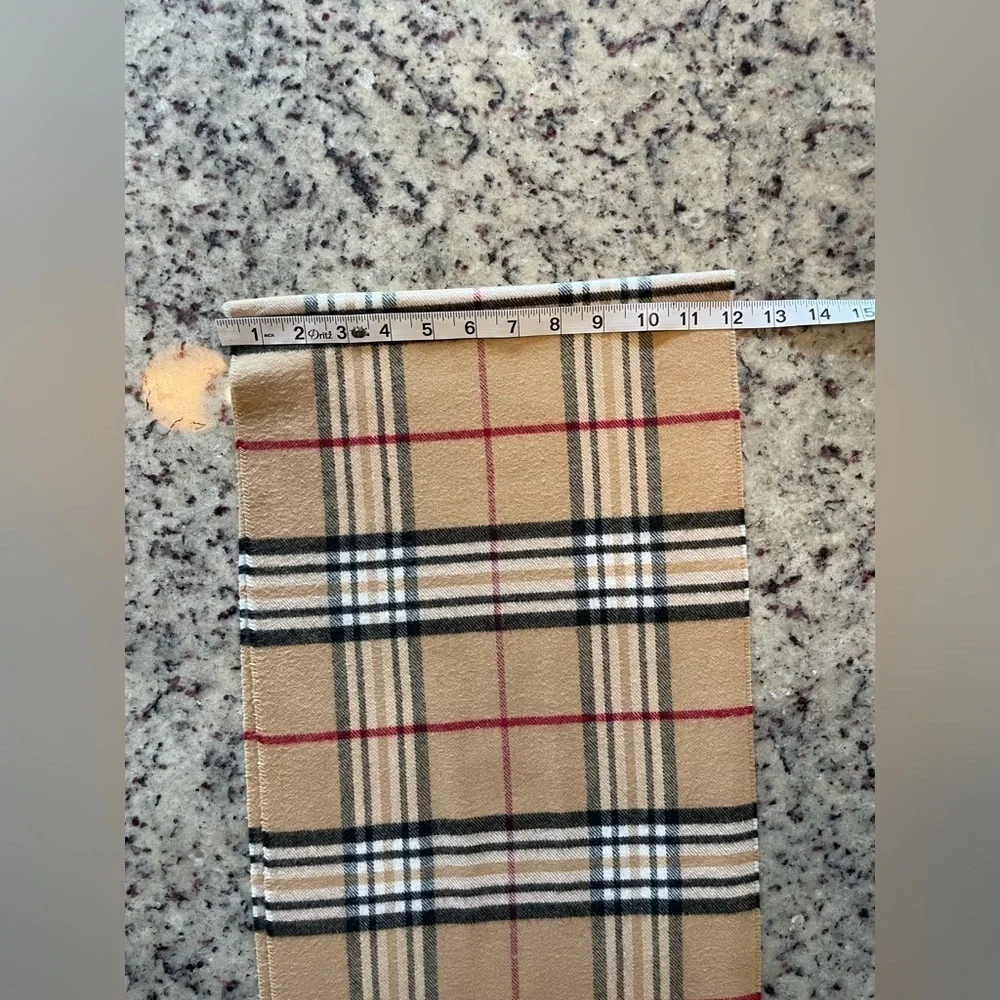 Classic Tan Plaid Scarf